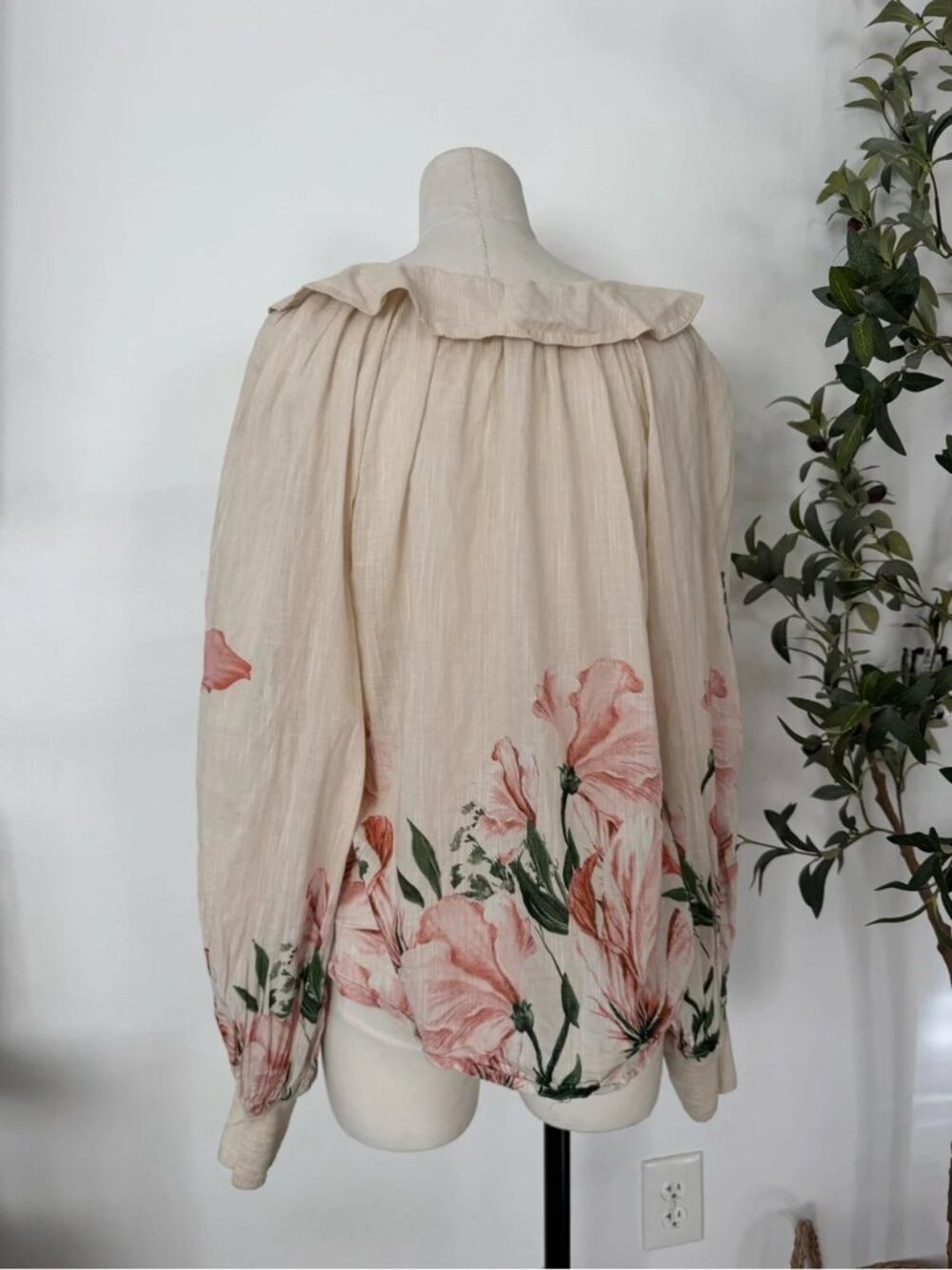 By Anthropologie Peasant Blouse Size M - Picture 6 of 11